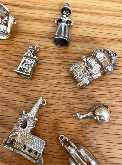 Vintage Sterling Silver Charms 10 In Total