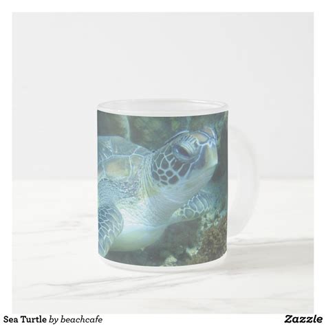Sea Turtle Frosted Glass Coffee Mug Glass Coffee Mugs Mugs Sea Turtle