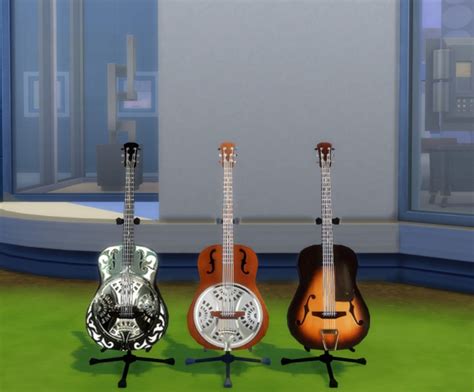3 Classic Blues Guitars By Esmeralda At Mod The Sims Sims 4 Updates