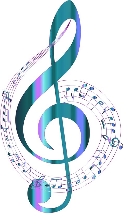Colorful Transparent Background Musical Notes Png