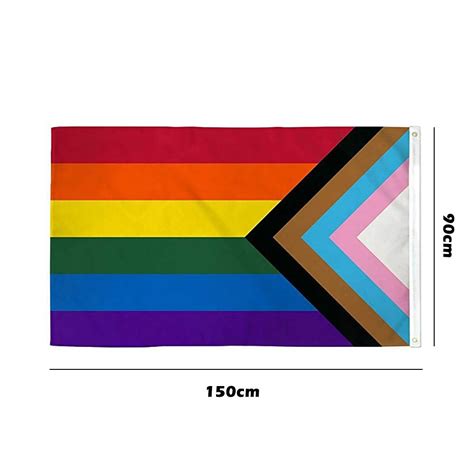 progress pride rainbow flag 3x5