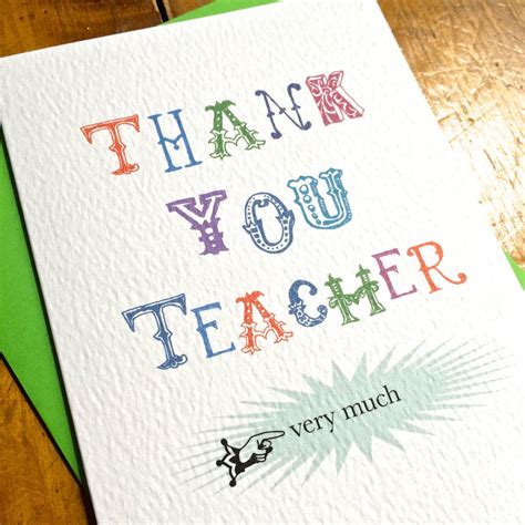 Thank you, thank you very much. Thank You Very Much Teacher Card By Arbee ...