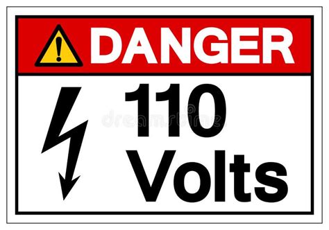 Danger 110 Volts Symbol Sign Vector Illustration Isolate On White