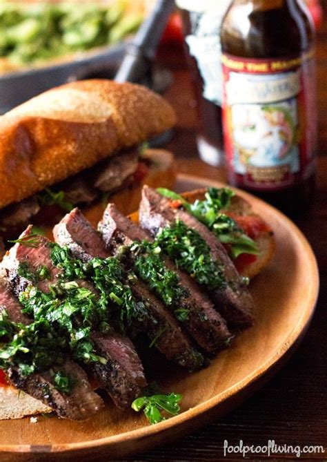 This steak bomb sandwich recipe combines tender shaved steak, melted provolone cheese, caramelized onions, mushrooms sautéed in bourbon, and our roasted garlic aioli into one amazingly good steak bomb sandwich. Chimichurri Steak Sandwich | Recipe | Chimichurri steak ...