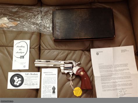 Colt Python 357 Magnum 6 Brite Nickel Mfg 1968 New Unfired