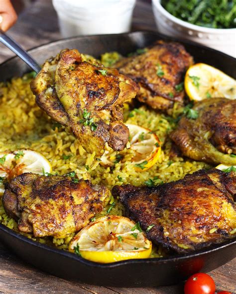 One Pot Middle Eastern Chicken And Rice Middle East Recipes Middle