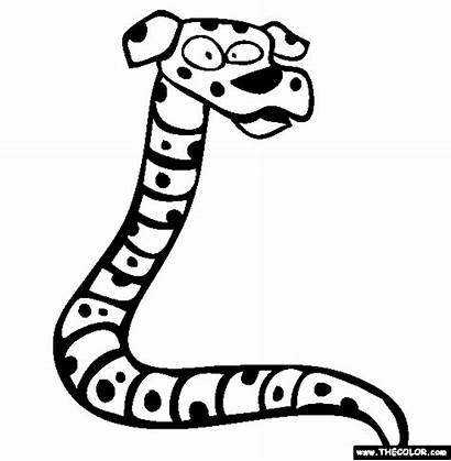 Worm Coloring Pages Silly Animals Worms Dalmatian