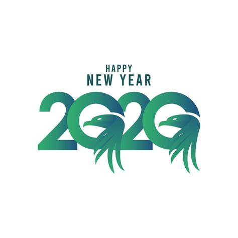 Happy New Year 2020 Celebration Vector Template Design Illustration