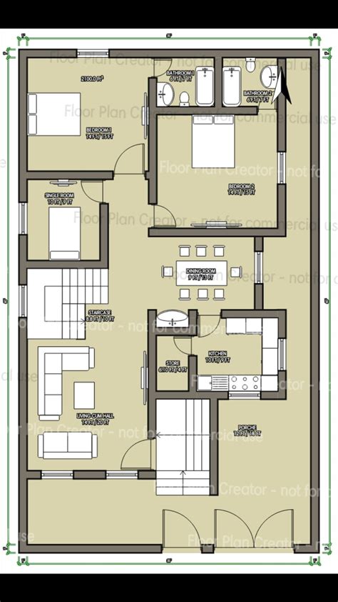 35×60 Home Floor Plan Single Storey House Plans My House Plans