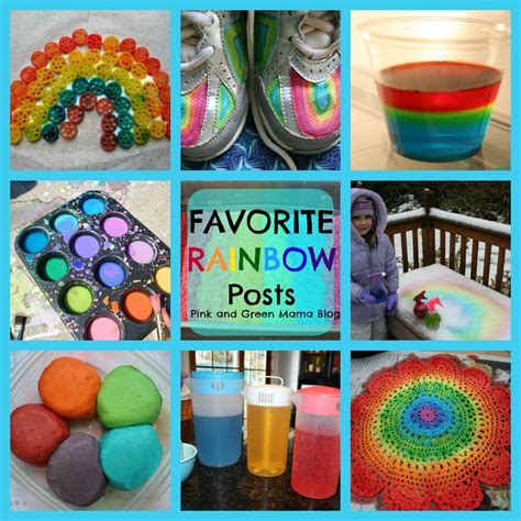 Pink And Green Mama Favorite Rainbow Themed Activities Crafts Snacks And Art Projects And