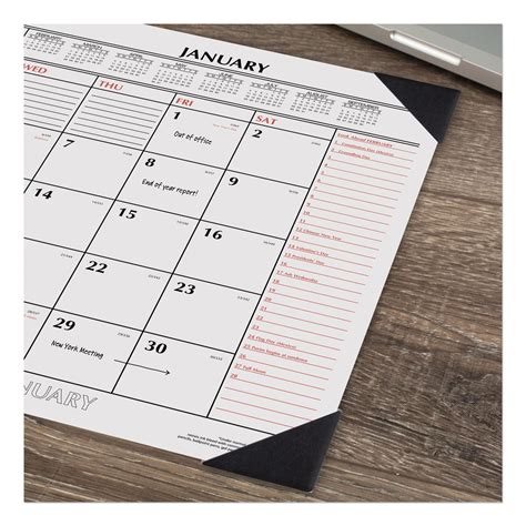Two Color Monthly Desk Pad Calendar By At A Glance® Aagsk117000