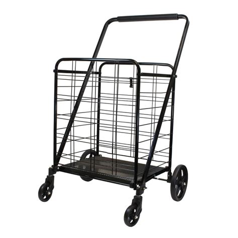 Helping Hand Black Metal Cleaning Cart With Heavy Duty Swivel Fq39505