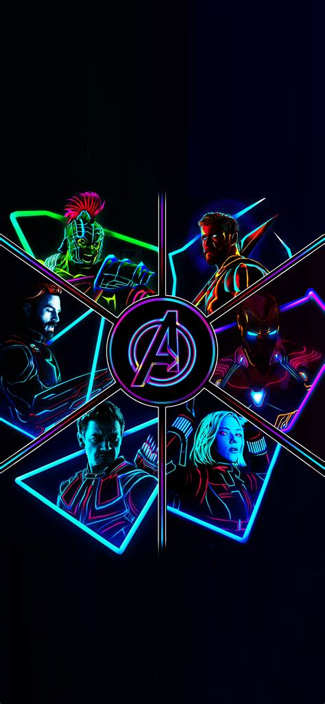 2012 Neon Avengers Full Res Phone Wallpapers Superhero Wallpaper Hd