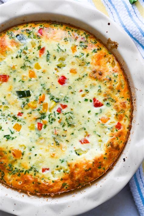 Quick And Easy Crustless Vegetable Quiche Garlic And Zest