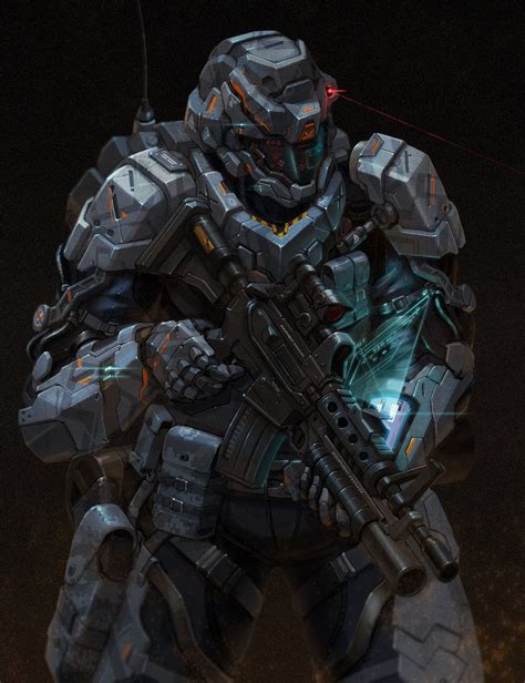 Heavy Combat Mech Armor Concept Combat Suit Sci Fi Armor