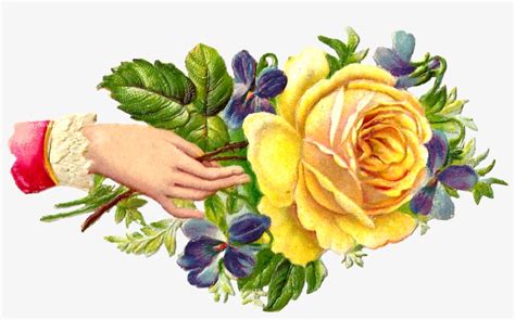 Welcome Hands With Flowers Free Transparent Png Download Pngkey