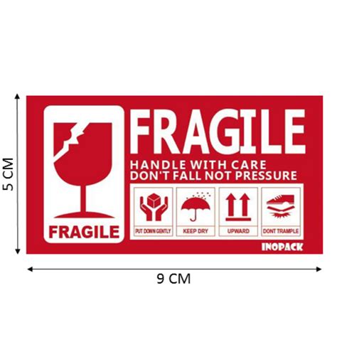 Fragile Sticker 5cm X 9cm Kuala Lumpur Malaysia Innovative