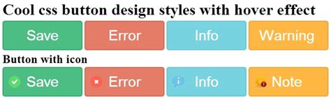 Cool Css Button Design Styles With Icon And Hover Effect Jquery 2 Dotnet
