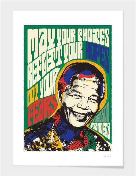 Nelson Mandela Pop Art Quote Art Print By Betim Bozkurt Limited