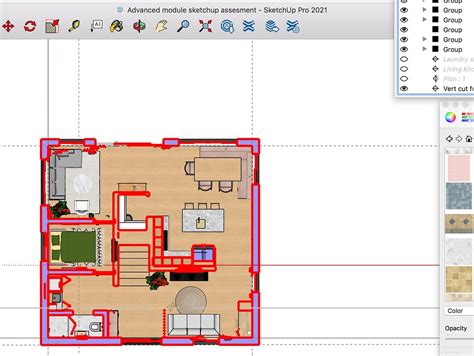 Section Cuts How To Remove Bold Red Lines Sketchup Sketchup Community