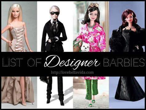 List Of Designer Barbie Dolls Love Bella Vida