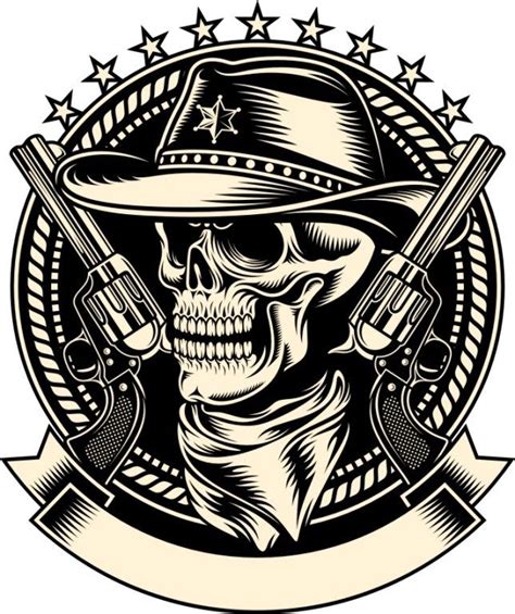 Skull With Guns Logos
