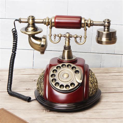 Nouveau Vintage Style Antique Téléphone Rotatif Façonné Combiné Rétro