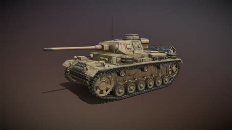 Pzkpfw Iii Panzer 3 Ausfj Dak 1 Buy Royalty Free 3d Model By