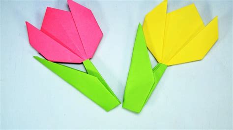 Easy Paper Tulip Origami Flower Paper Origami Tulip Origami Spring