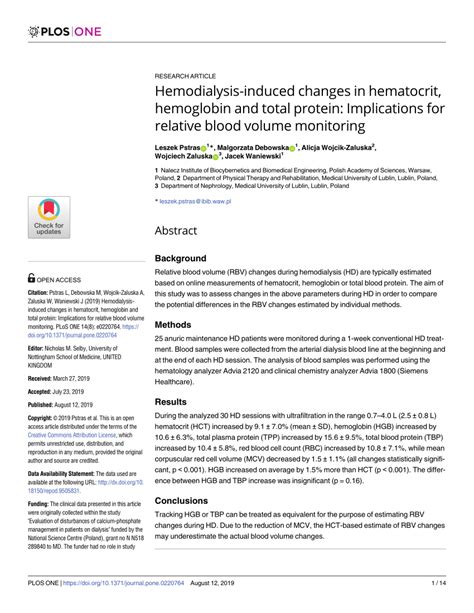 Low Hematocrit And Hemoglobin Levels Indicate Electroniclokasin