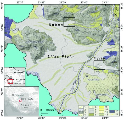 Simplified Geological Map Of The Lilas River Plain Showing The Location