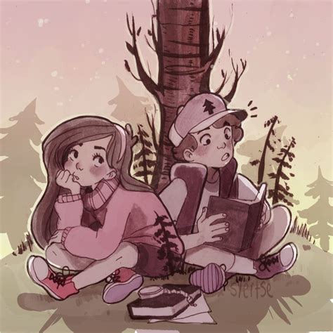 mystery twins by syertse dipper and mabel mabel pines big dipper good cartoons gravity