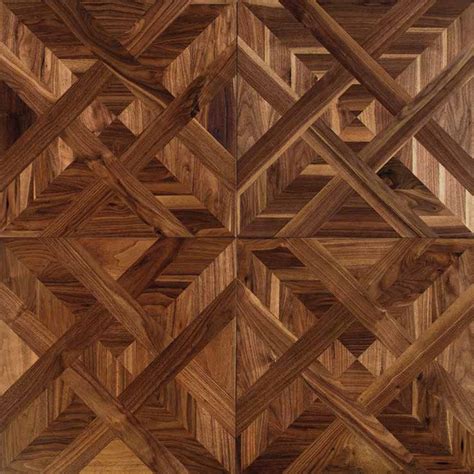 Treviso Inlay Panel In American Walnut Foglie Doro Parquet Wood