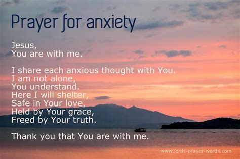 Short Prayer For Anxiety Churchgistscom