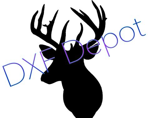 Deer Head Dxf Format Cnc Cut File Vector Art Clip Art