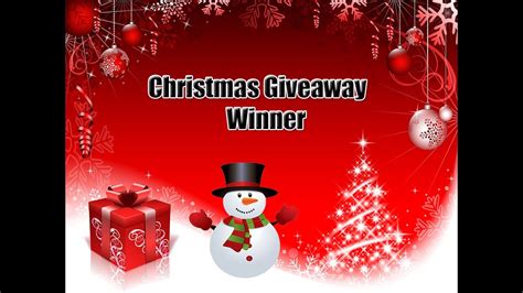 Christmas Wishlist Giveaway Winner Youtube