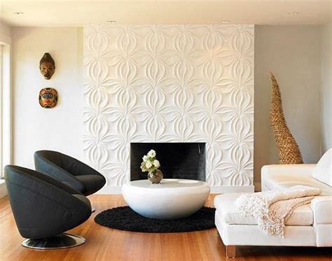 Decorative Wall Panels Adding Chic Carved Wood Patterns To Modern Wall