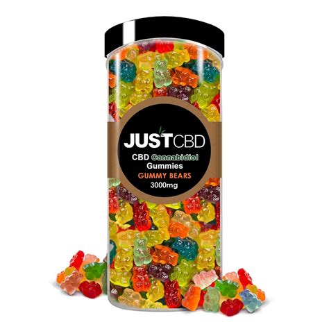 Justcbd Gummies Clear Bears 3000mg Jar Cbd Marketplace Shop The