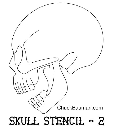 Skull Template Leather Tooling Patterns Free Stencils Stencils