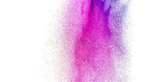 Abstract Pink Dust Explosion On White Background Stock Photo Image