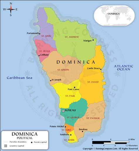 Political Map Of Dominican Republic Dominica Parishes