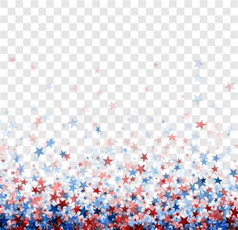 Patriotic American Red And Blue Stars Confetti Stock Vector