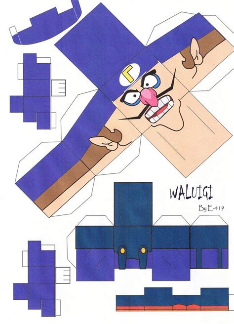 Waluigi Cubeecraft By E 419 On Deviantart Mario Crafts Super Mario