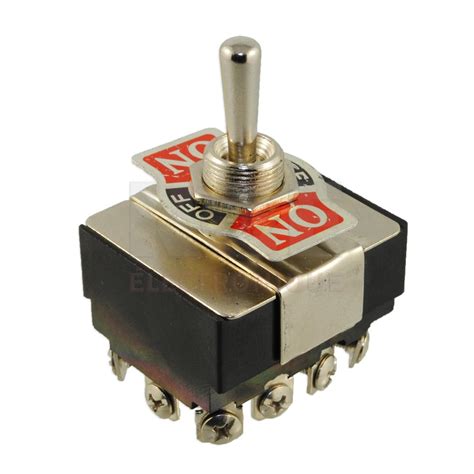 Toggle Switch 4pdt On Off On 20a Electronics Kge Électronique