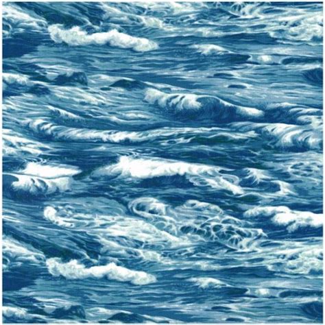 100 Cotton Patchwork Fabric Nutex Sea Ocean Waves Nautical Etsy