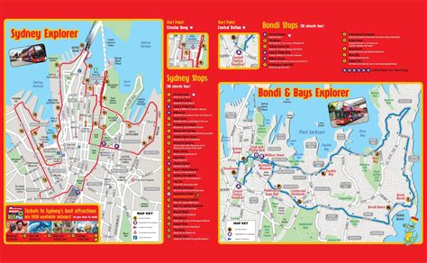 Plan Et Carte De Bus Tour De Sydney Hop On Hop Off Bus Tours Et Big