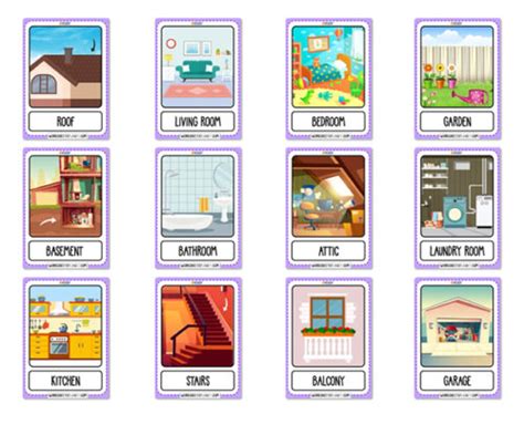 Parts Of The House Vocabulary Flashcards
