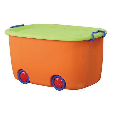 Basicwise Orange And Green Mobile Toy Box Qi003221 The Home Depot