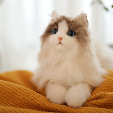 100 Handmade Realistic Stuffed Ragdoll Plush Cat Toycat Etsy Uk