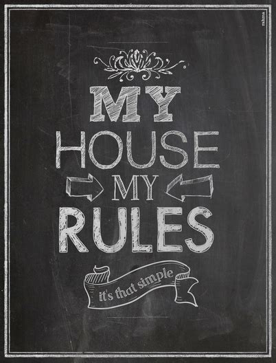 My House My Rules Rahma Projekt House Citações Quadrado